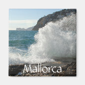 Surfen auf Steinen, Mallorca, Spanien Magnet (Vorne)