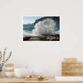 Surfen auf Steinen, Mallorca, Spanien Poster (Küche)