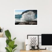 Surfen auf Steinen, Mallorca, Spanien Poster (Heimbüro)