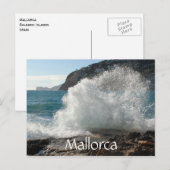 Surfen auf Steinen, Mallorca, Spanien Postkarte (Vorne/Hinten)