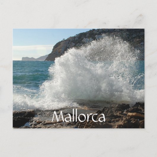 Surfen auf Steinen, Mallorca, Spanien Postkarte (Vorderseite)