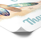 Surfen Baby Dusche Geschenk abziehen Schild (Ecke)