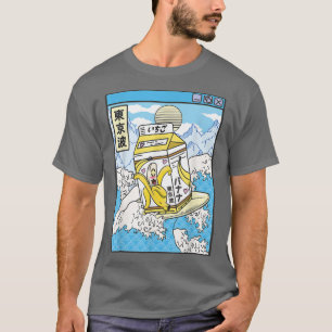 Surfen Bananenmilch in Japan Waves Anime Kawaii Va T-Shirt