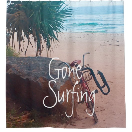 Surfen Beach Ocean Surfer Duschvorhang (Vorderseite)