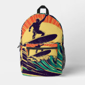 Surfen Bedruckter Rucksack (Vorderseite)