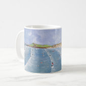 Surfen bei Porthmeor Kaffeetasse (Vorderseite Links)
