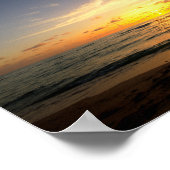 Surfen bei Sonnenaufgang Poster (Ecke)