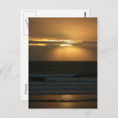 Surfen bei Sonnenuntergang in Polzeath Postkarte (Vorne/Hinten)