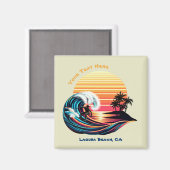 Surfen bei Sonnenuntergang Magnet (Vorderseite/Rückseite)