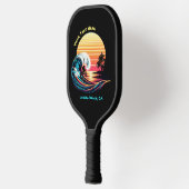 Surfen bei Sonnenuntergang Pickleball Schläger (Links)