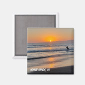 Surfen bei Sunset - Venice Beach, CA Magnet (Vorderseite/Rückseite)