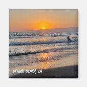 Surfen bei Sunset - Venice Beach, CA Magnet (Vorne)