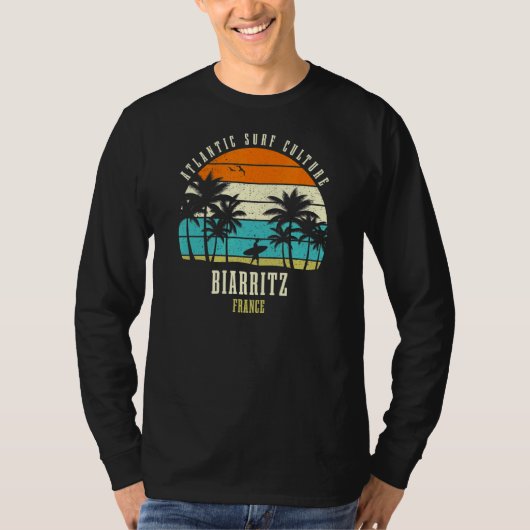 Surfen Biarritz Frankreich T-Shirt (Vorderseite)