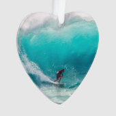Surfen Big Wave Ocean Beach mit eigenem Foto Ornament (Vorderseite)