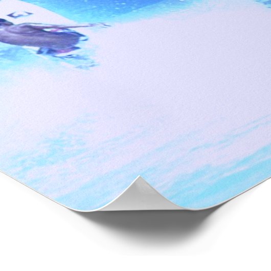 Surfen Big Waves Print Poster (Ecke)