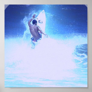 Surfen Big Waves Print Poster