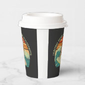 Surfen Bigfoot Jagd Waves Verstecken von Fußspuren Pappbecher (Rechts)