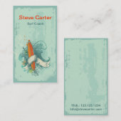 Surfen, Brandungs-Zug-Trainer-Hauptwasser-Sport Visitenkarte (Vorne/Hinten)