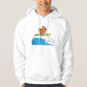 Surfen Bulldog Funny Dog Hoodie (Vorderseite)