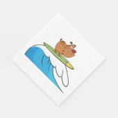 Surfen Bulldog Funny Dog Napkins Serviette (Ecke)