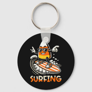Surfen Candy Corn Funny Halloween Design Schlüsselanhänger