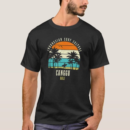 Surfen Canggu Bali Indonesische Surf Kultur T-Shirt (Vorderseite)