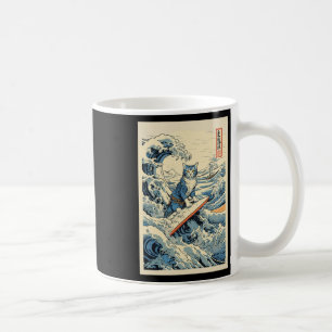 Surfen Cat Hokusai Great Wave Off Kanagawa Japane Kaffeetasse