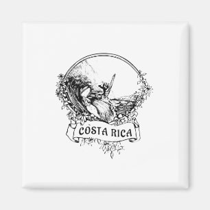 Surfen Costa Rica Vintage Retro Throwback Surfer V Magnet