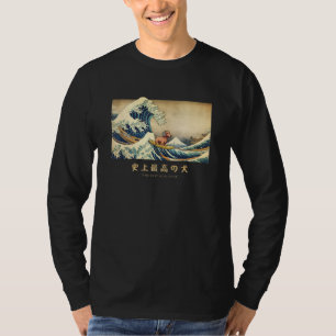 Surfen Dachshund Kanagawa Welle Japanischer Hund   T-Shirt