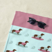 Surfen Dackeln Strandtuch (Beispiel)
