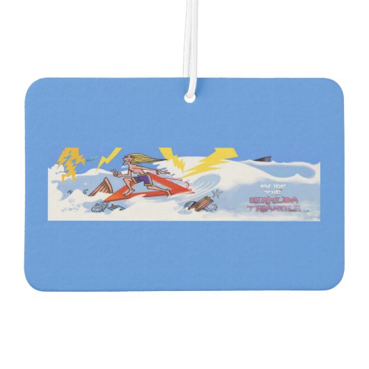 Surfen Das Bermuda Triangle Auto Lufterfrischer (Rückseite)