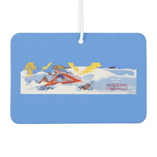 Surfen Das Bermuda Triangle Auto Lufterfrischer (Vorderseite)