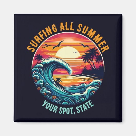 Surfen den ganzen Sommer Magnet (Vorne)