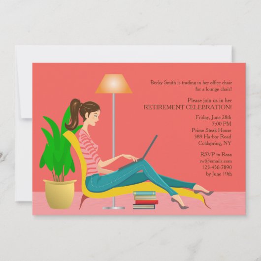 Surfen der Netz-Ruhestands-Einladung Einladung (Vorderseite)