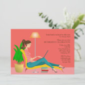 Surfen der Netz-Ruhestands-Einladung Einladung (Stehend Vorderseite)