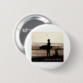 Surfen des Bruches Button (Vorne & Hinten)