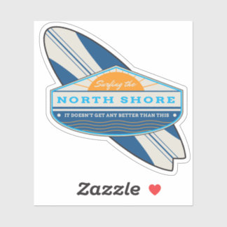 Surfen des Nordufers Aufkleber