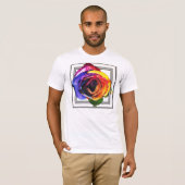 Surfen des Regenbogen-Rosen-Shirts T-Shirt (Vorne ganz)