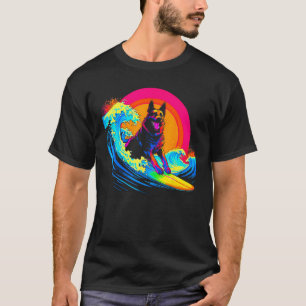 Surfen Deutscher Schäferhund Surf T-Shirt