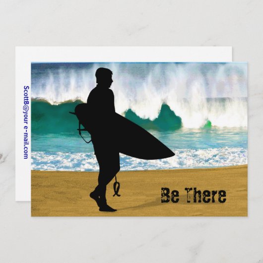 Surfen durch eine Crashing Tube Einladung (Vorne/Hinten)