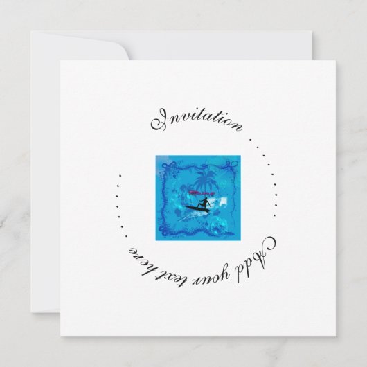 Surfen Einladung (Rückseite)