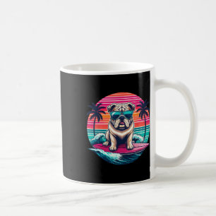 Surfen Englische Bulldogge Retro Sonnenuntergang M Kaffeetasse