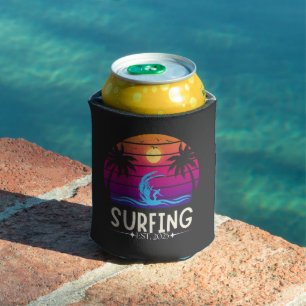 Surfen Est. 2025 Retro Vintage Urlaubsmodus Surfen Dosenkühler