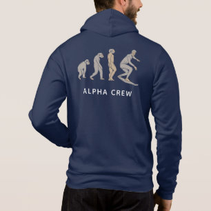 Surfen Evolution Personalisiert Matching Family Hoodie