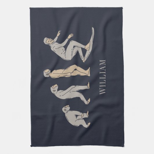 Surfen Evolution Surfboard Beach Sport Geschirrtuch (Vertikal)