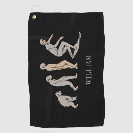 Surfen Evolution Surfboard Beach Sport Golfhandtuch (Vorderseite)