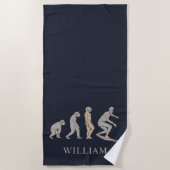 Surfen Evolution Surfboard Beach Sport Strandtuch (Vorderseite)