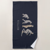 Surfen Evolution Surfboard Beach Sport Strandtuch (Vorderseite)