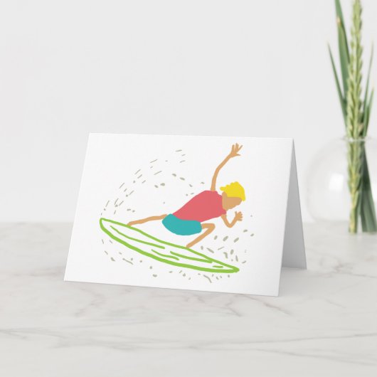 Surfen Feiertagskarte (Vorderseite)