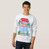 Surfen für den Weihnachtsmann Sweatshirt (Vorne ganz)